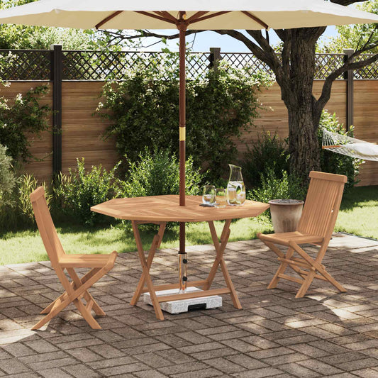 Set Bistro da Giardino 3 pcs Marrone Legno Teak Massello | homemem39