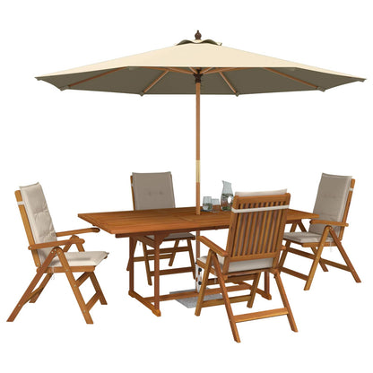 Set da pranzo da giardino 5 pezzi Naturale | homemem39