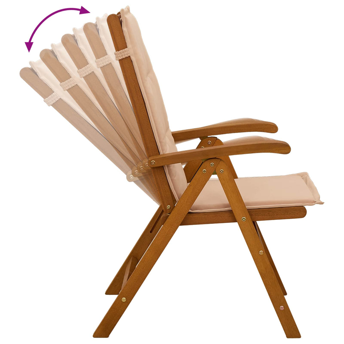 Set da pranzo da giardino 5 pezzi Naturale | homemem39