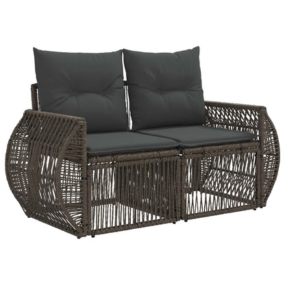 Set Divano da Giardino 8 pz 8-Numero di posti Grigio polyrattan | homemem39