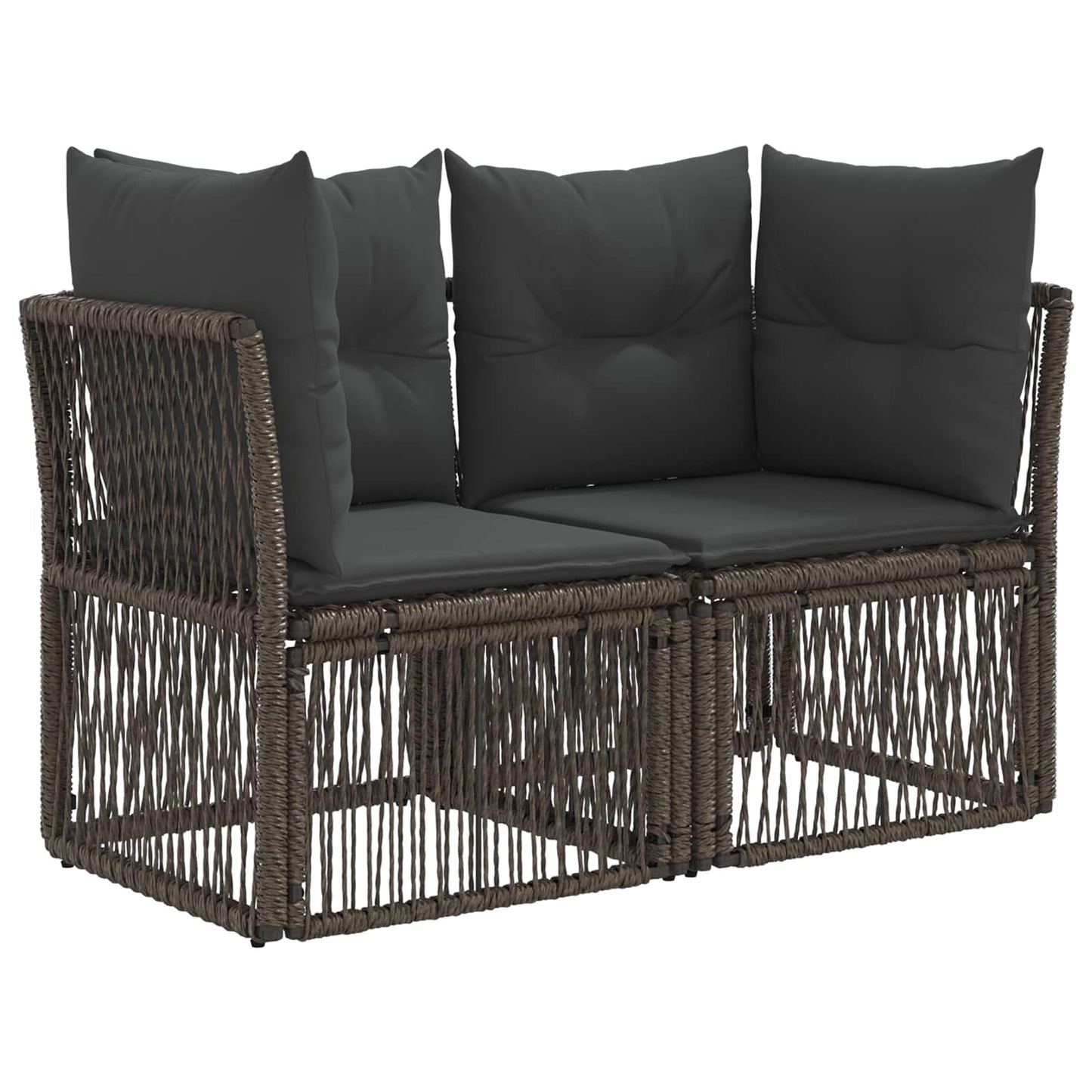 Set Divano da Giardino 8 pz 8-Numero di posti Grigio polyrattan | homemem39
