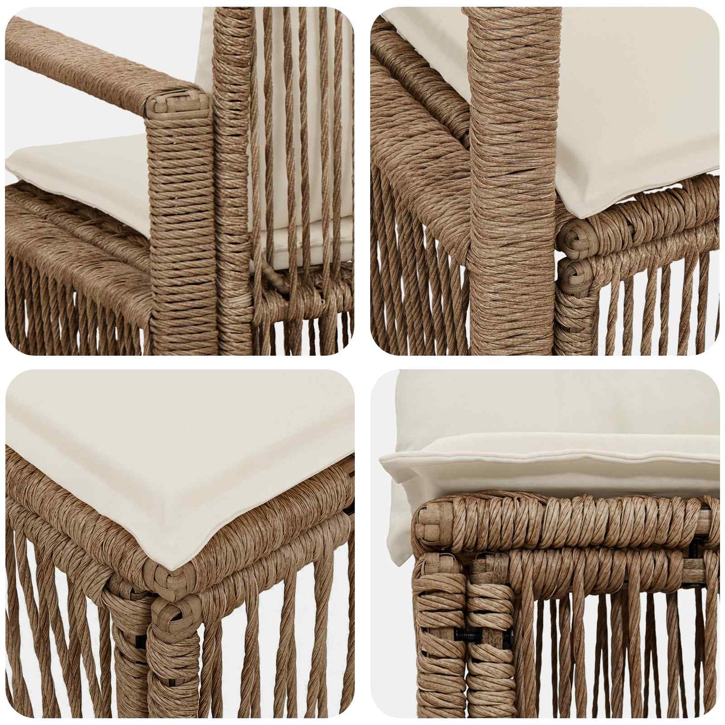 Set Divano da Giardino 5 pcs Beige polyrattan | homemem39