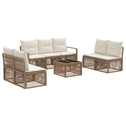 Set Divano da Giardino 8 pcs Beige polyrattan | homemem39