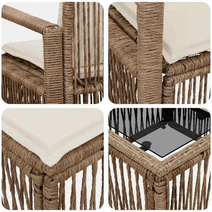 Set Divano da Giardino 7 pcs Beige polyrattan | homemem39