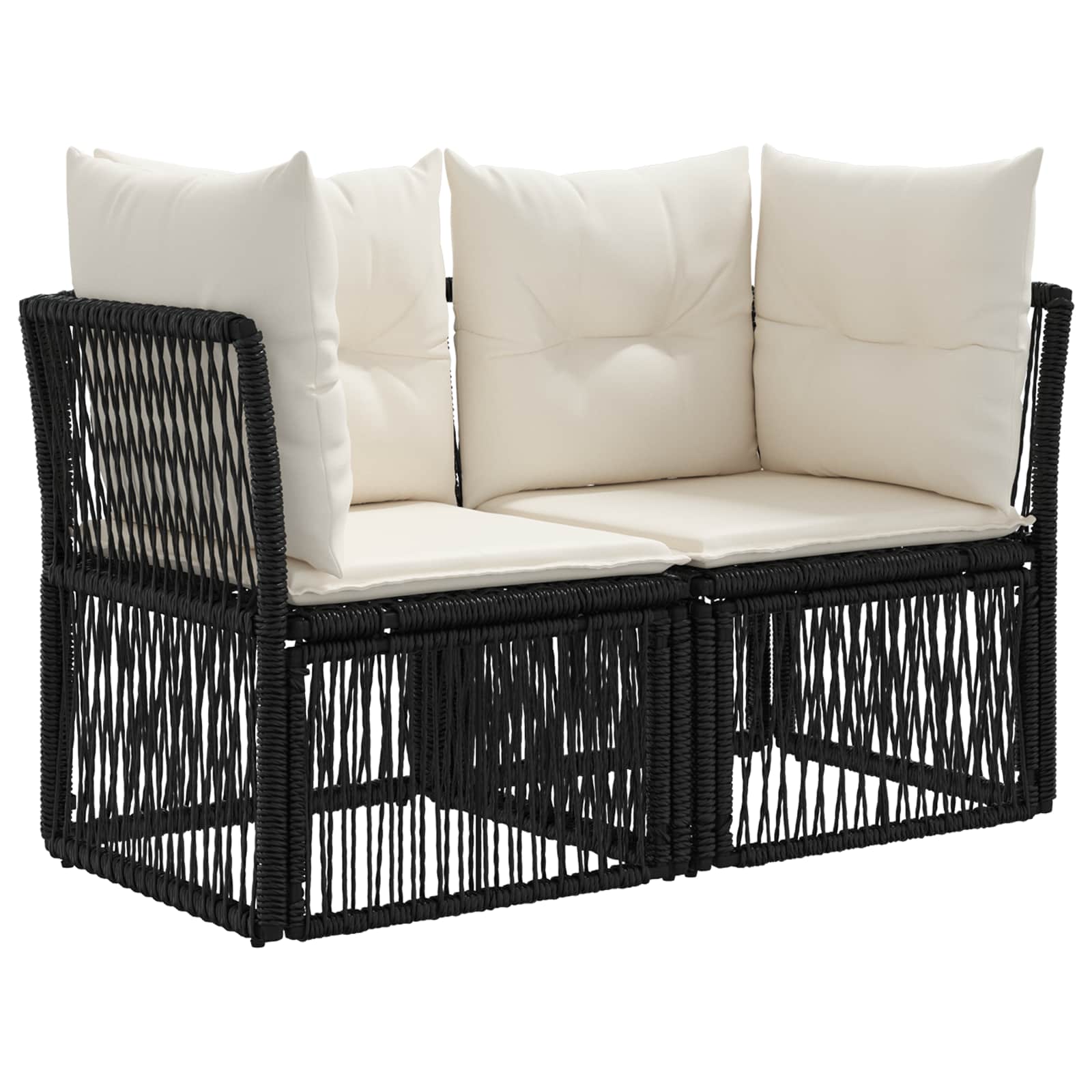 Set Divano da Giardino 9 pcs Nero polyrattan | homemem39