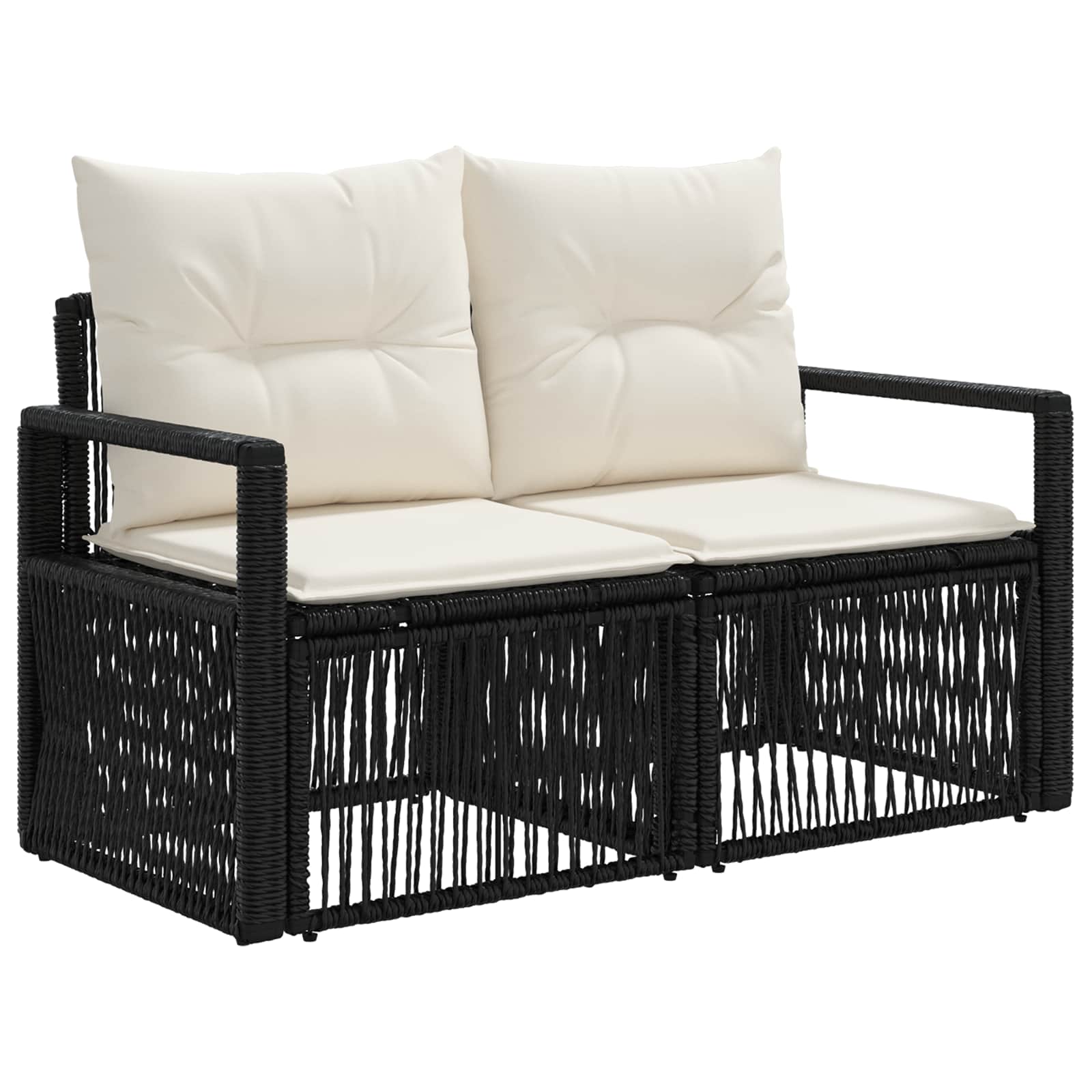 Set Divano da Giardino 9 pcs Nero polyrattan | homemem39