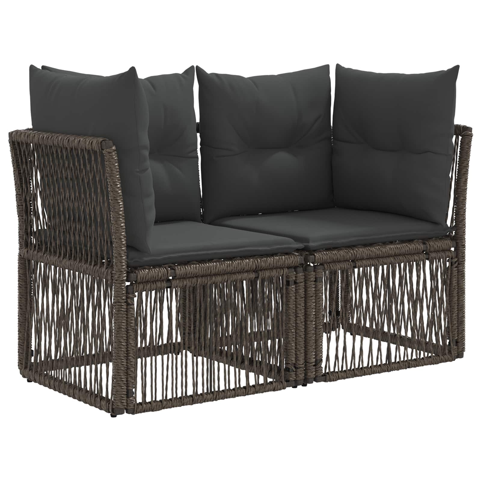 Set Divano da Giardino 8 pz 8-Numero di posti Grigio polyrattan | homemem39
