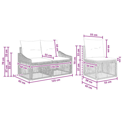 Set Divano da Giardino 8 pcs Grigio polyrattan | homemem39
