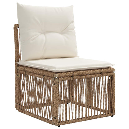 Set Divano da Giardino 5 pz Beige polyrattan