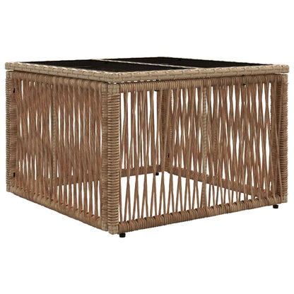 Set Divano da Giardino 5 pz Beige polyrattan