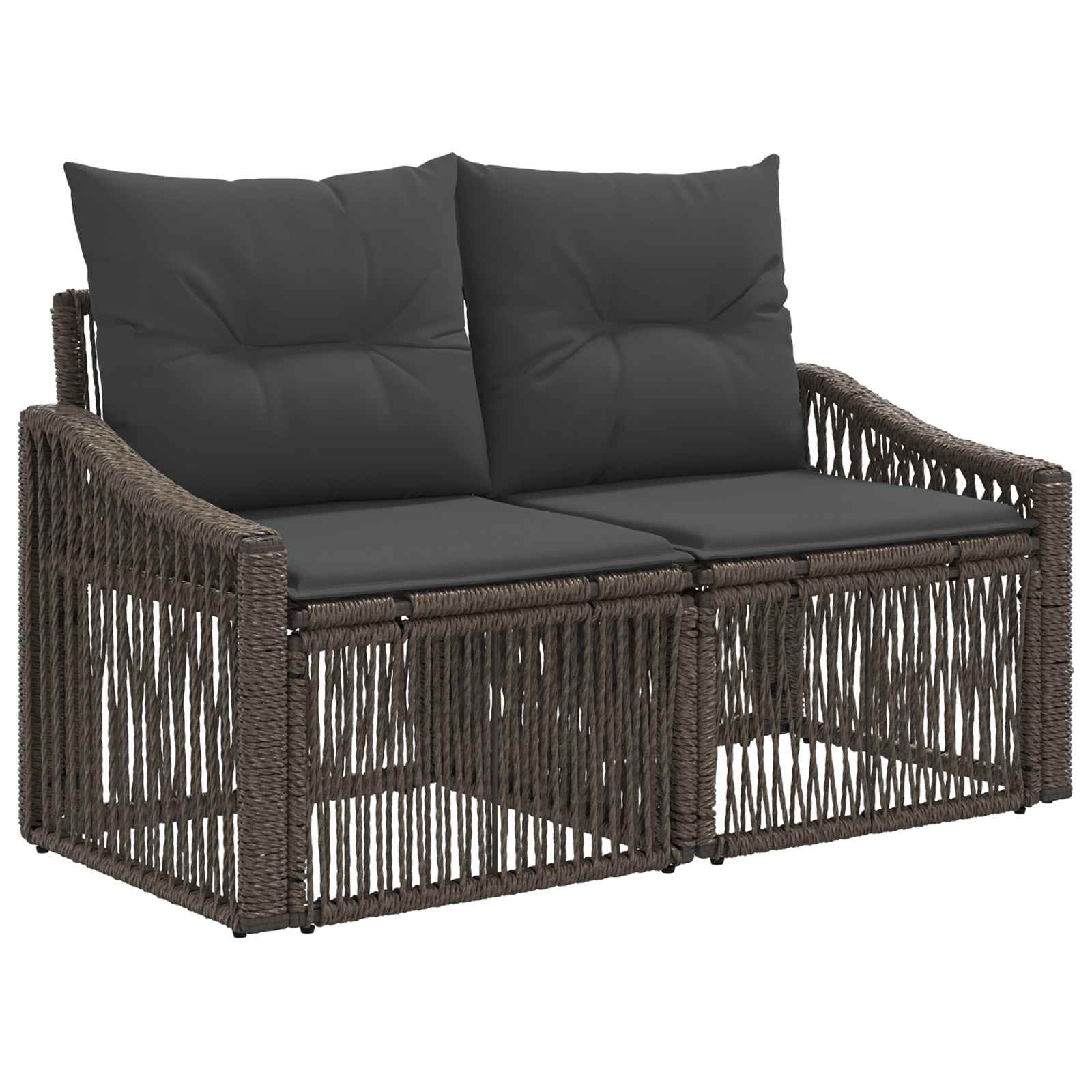 Set Divano da Giardino 7 pz 7-Numero di posti Grigio polyrattan | homemem39