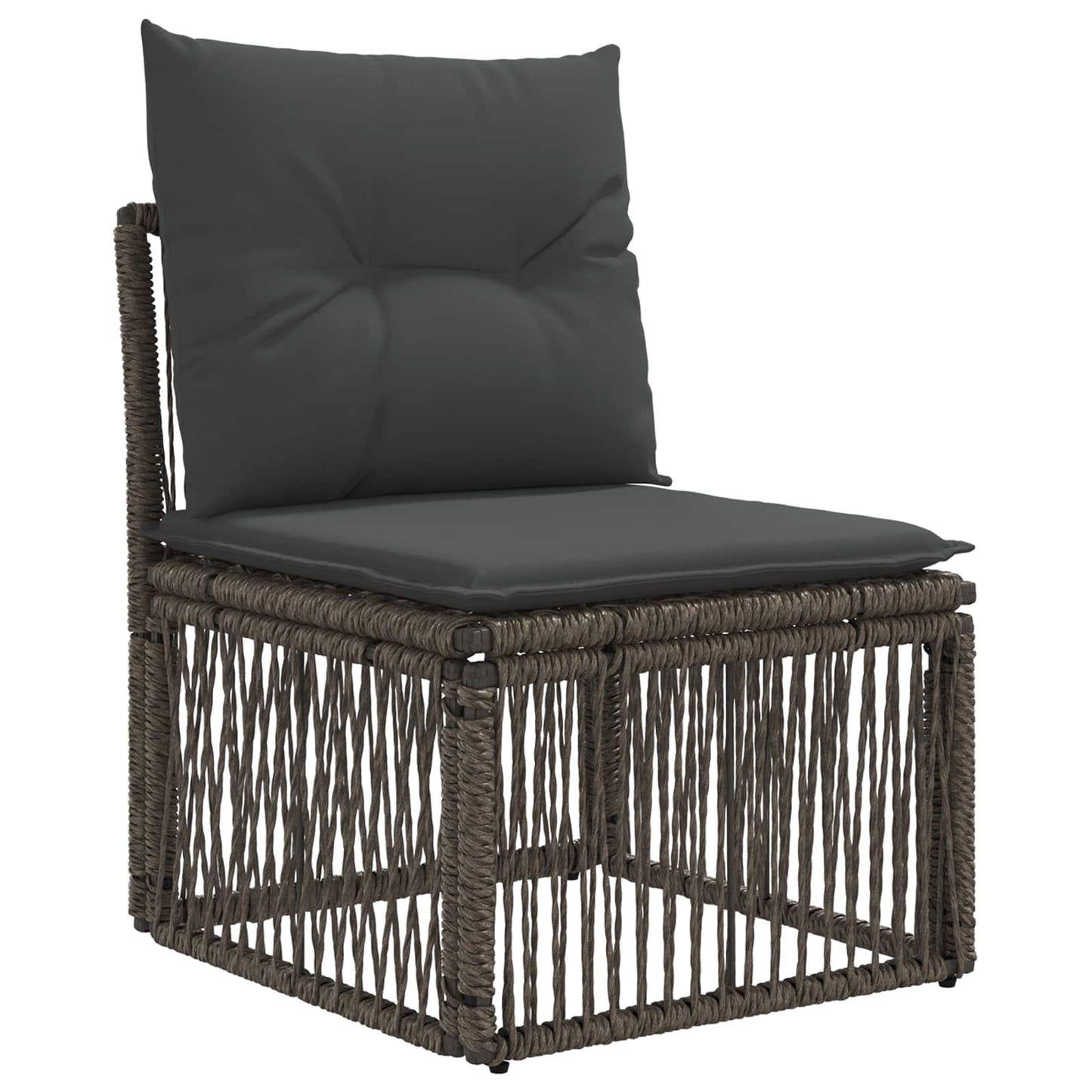 Set Divano da Giardino 6 pcs Grigio polyrattan | homemem39