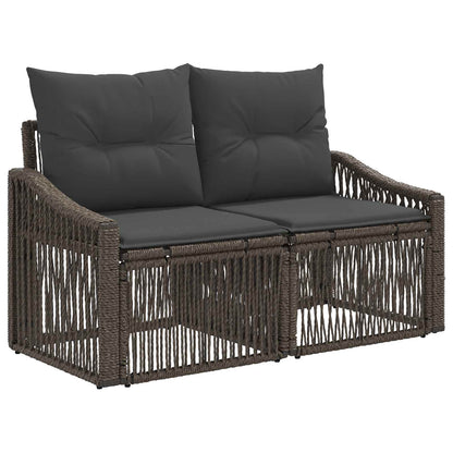 Set Divano da Giardino 6 pcs Grigio polyrattan | homemem39