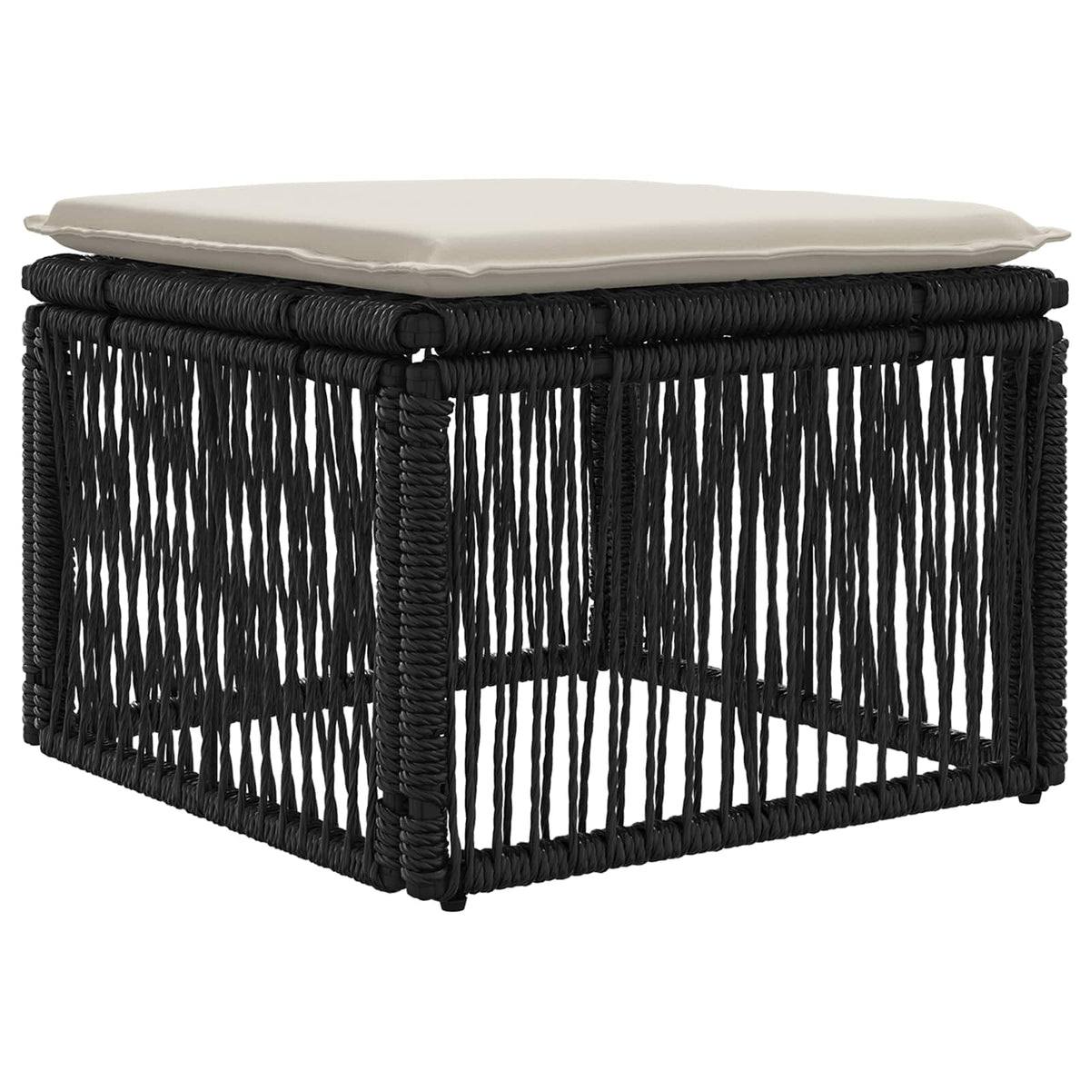 Set Divano da Giardino 6 pcs Nero polyrattan | homemem39