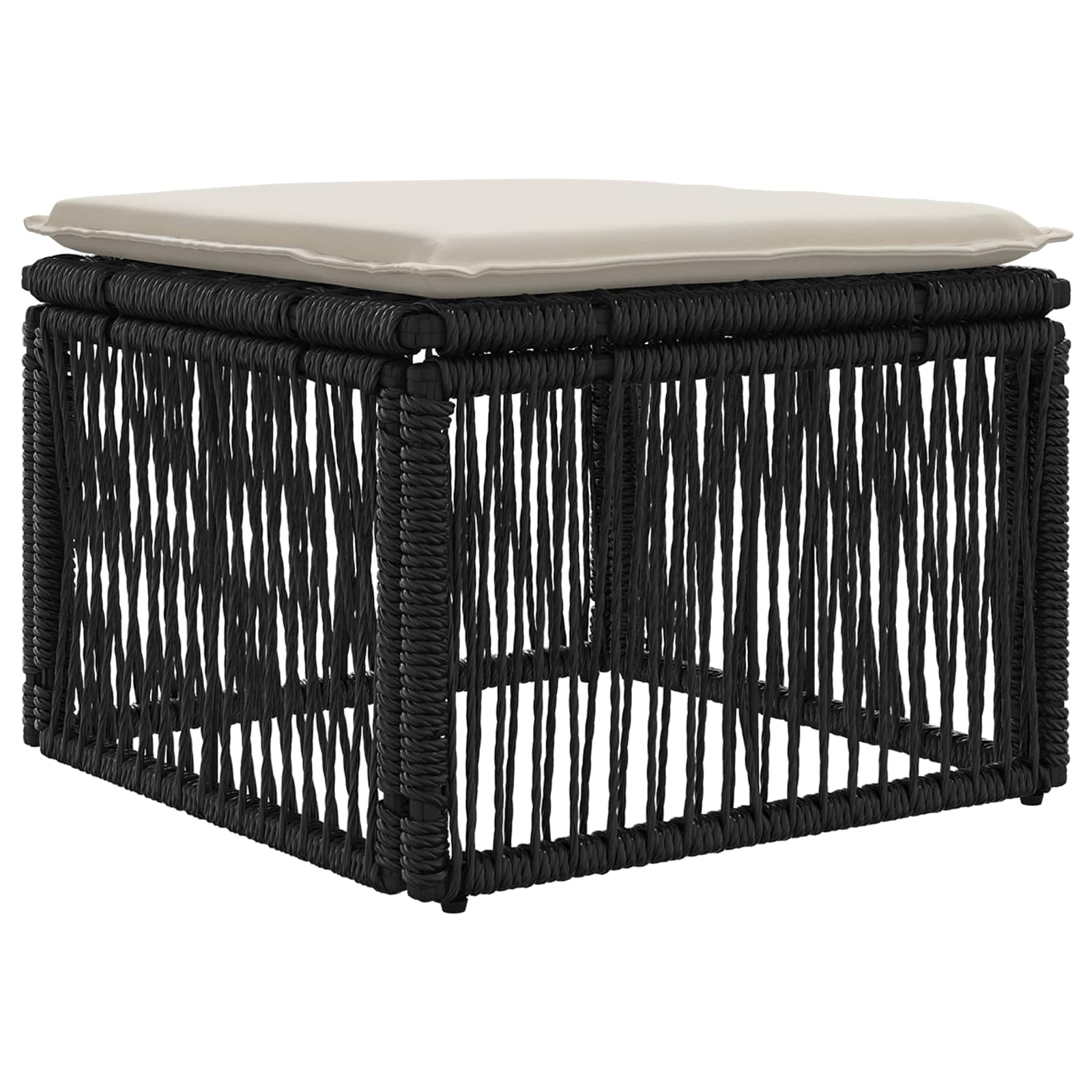 Set Divano da Giardino 7 pcs Nero polyrattan | homemem39