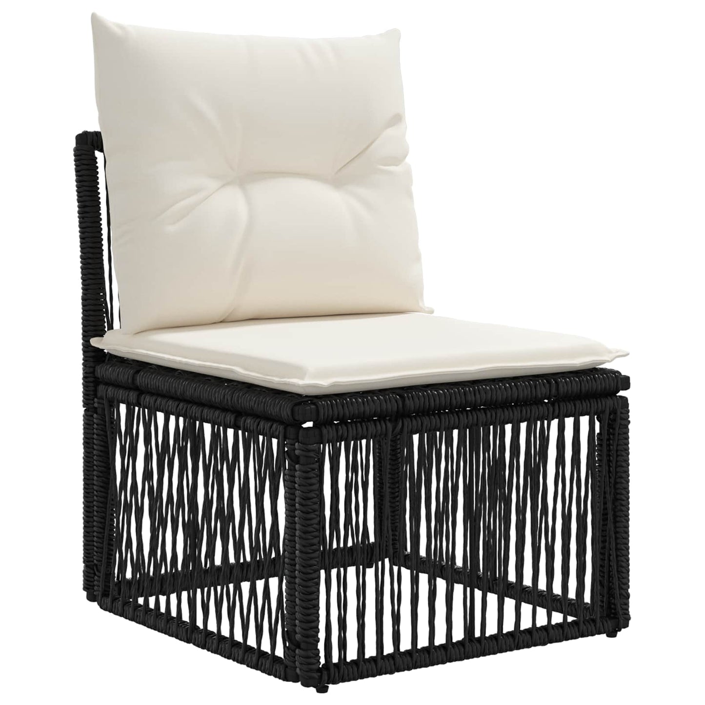 Set Divano da Giardino 12 pz Nero polyrattan