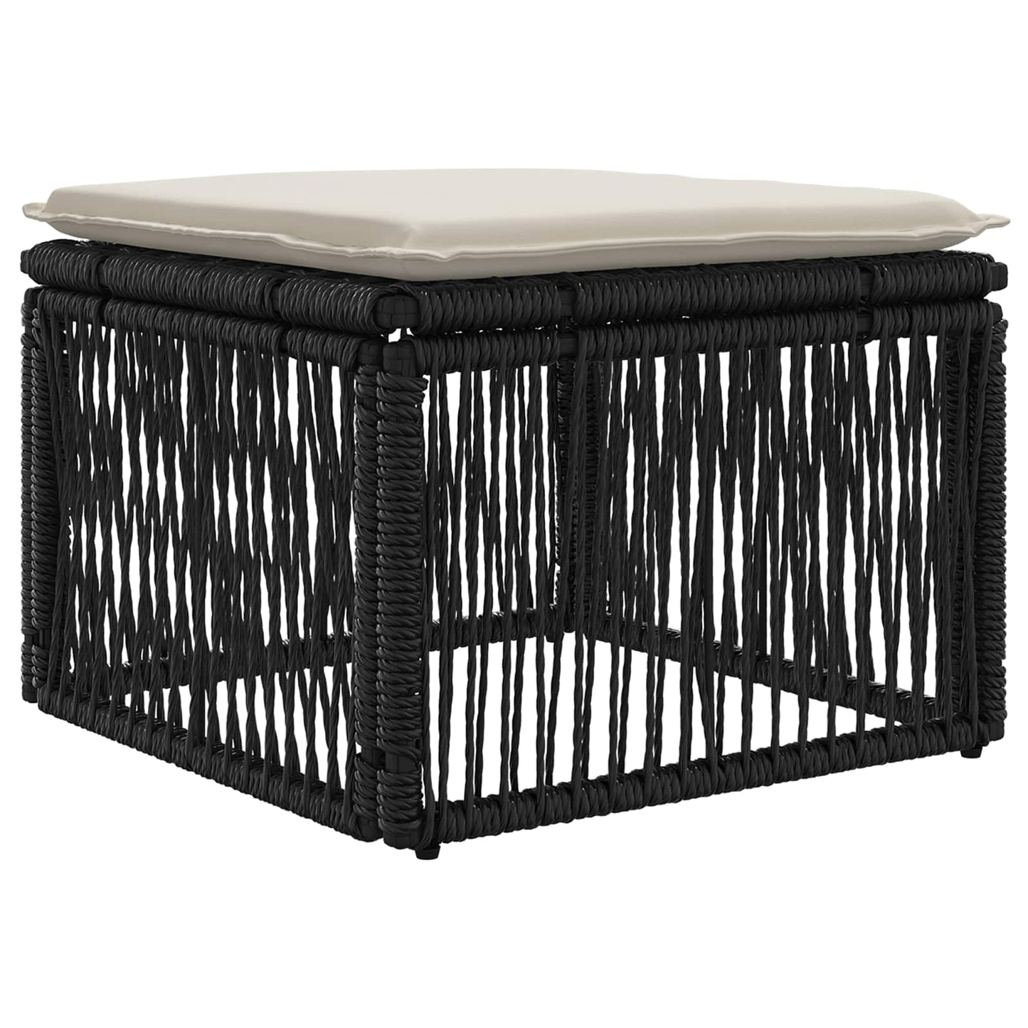 Set Divano da Giardino 13 pz Nero polyrattan