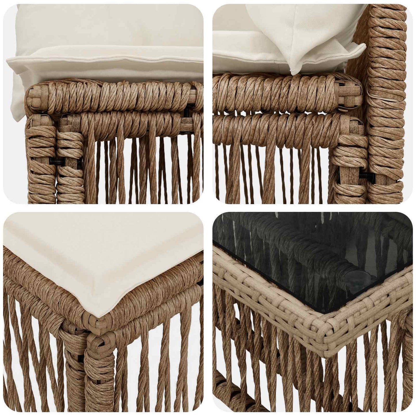 Set Divano da Giardino 13 pz polyrattan