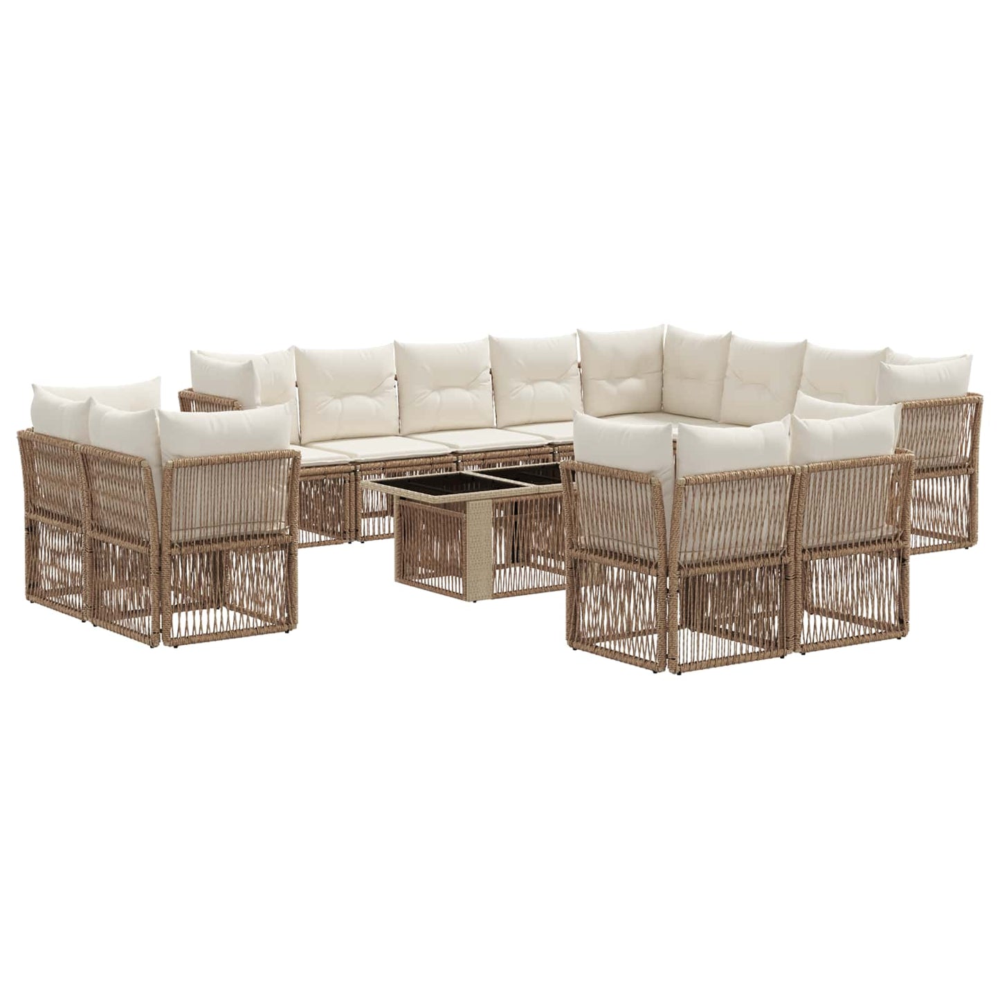 Set Divano da Giardino 13 pz polyrattan