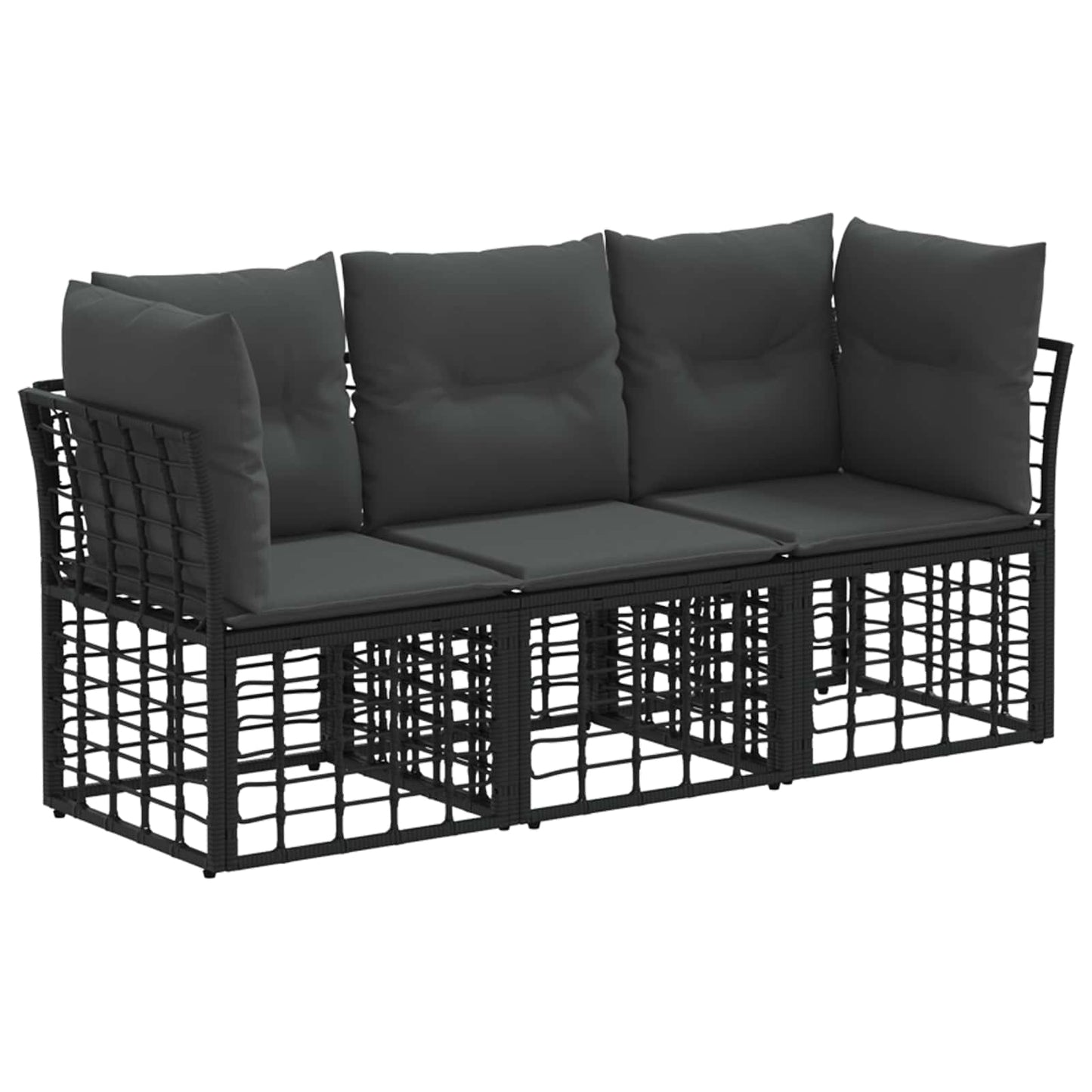 Set di divani da esterno Nero Poliestere | homemem39
