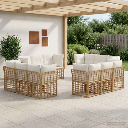 Set di divani da esterno Naturale Poliestere | homemem39