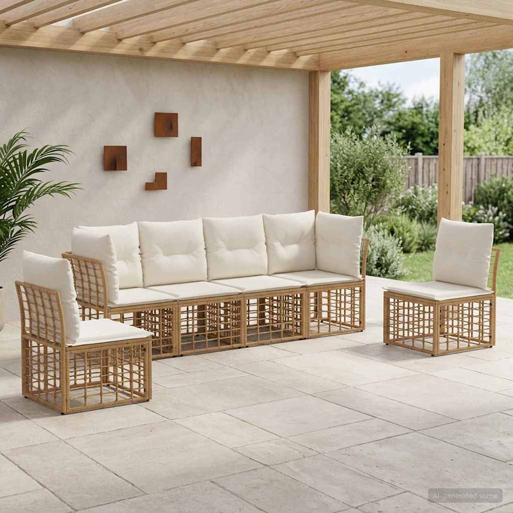 Set di divani da esterno Naturale Poliestere | homemem39
