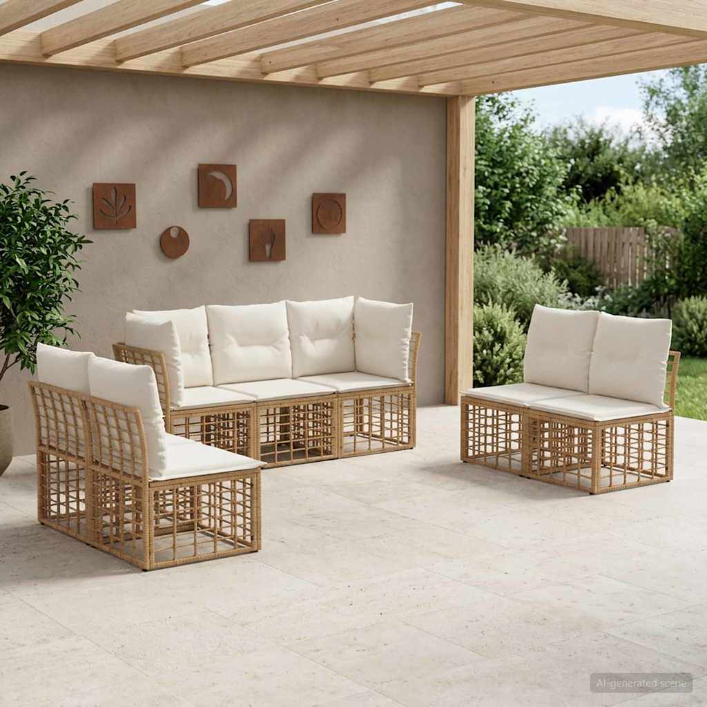 Set di divani da esterno Naturale Poliestere | homemem39