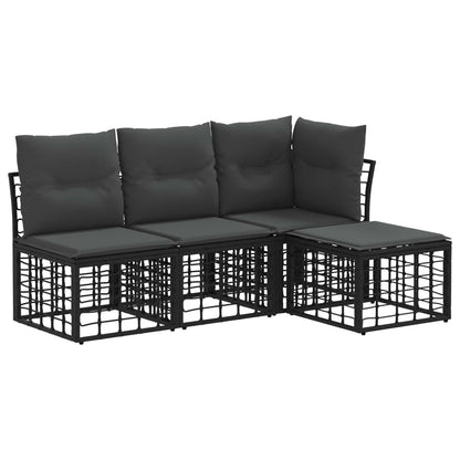 Set di divani da esterno Nero Poliestere | homemem39