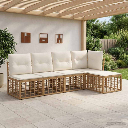Set di divani da esterno Naturale Poliestere | homemem39