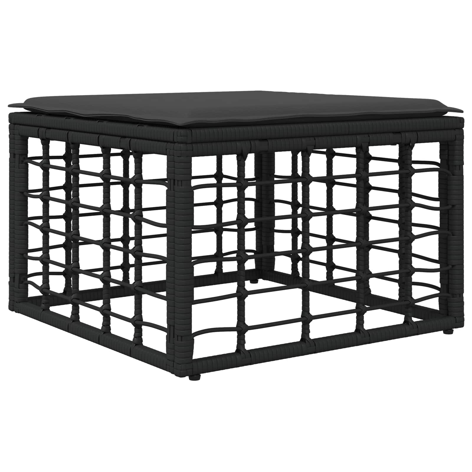 Set di divani da esterno 6 pcs Nero e Grigio scuro Poliestere | homemem39