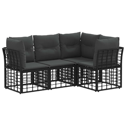 Set di divani da esterno Nero Poliestere | homemem39