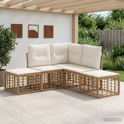 Set di divani da esterno Naturale Poliestere | homemem39