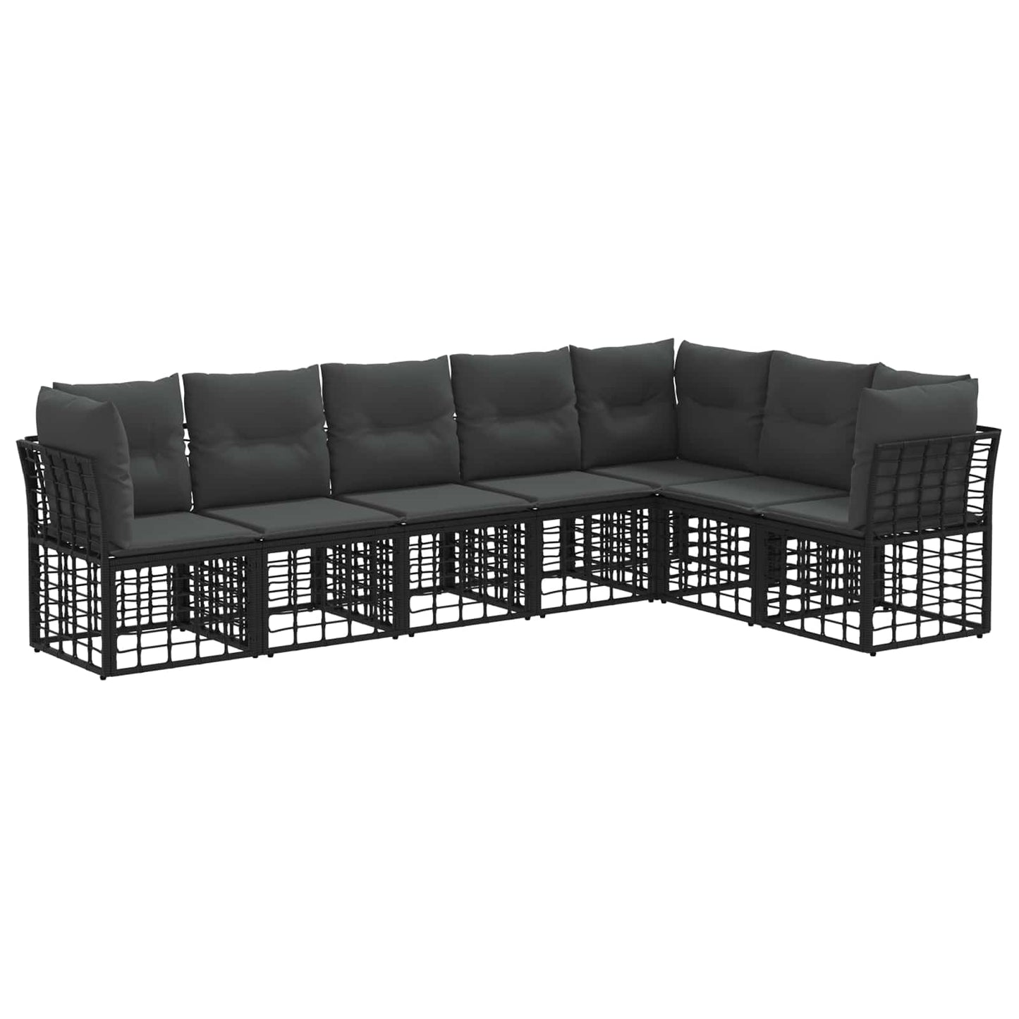 Set di divani da esterno Nero Poliestere | homemem39