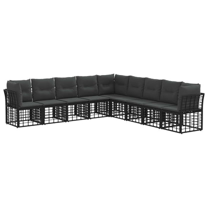Set di divani da esterno Nero Poliestere | homemem39