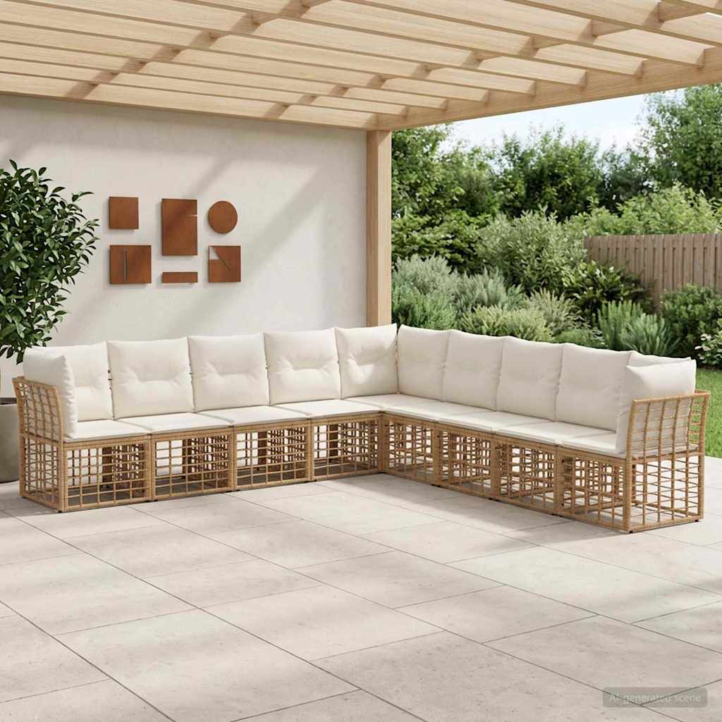 Set di divani da esterno Naturale Poliestere | homemem39