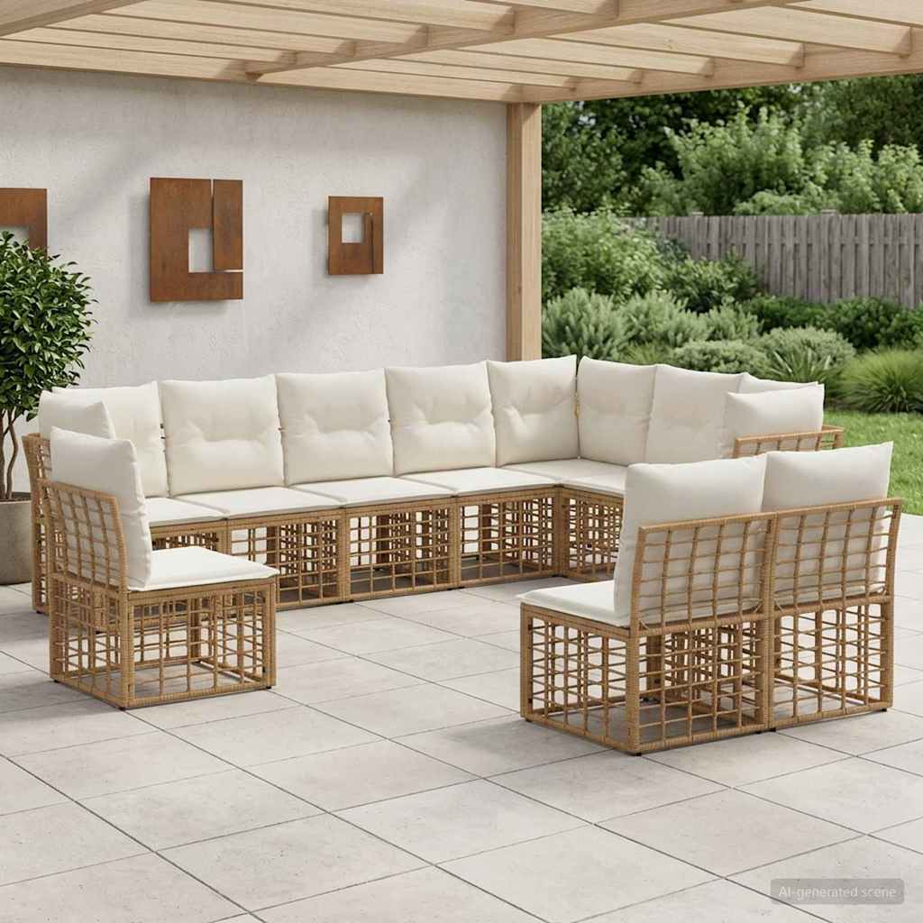 Set di divani da esterno Naturale Poliestere | homemem39