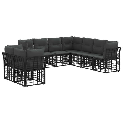 Set di divani da esterno Nero Poliestere | homemem39