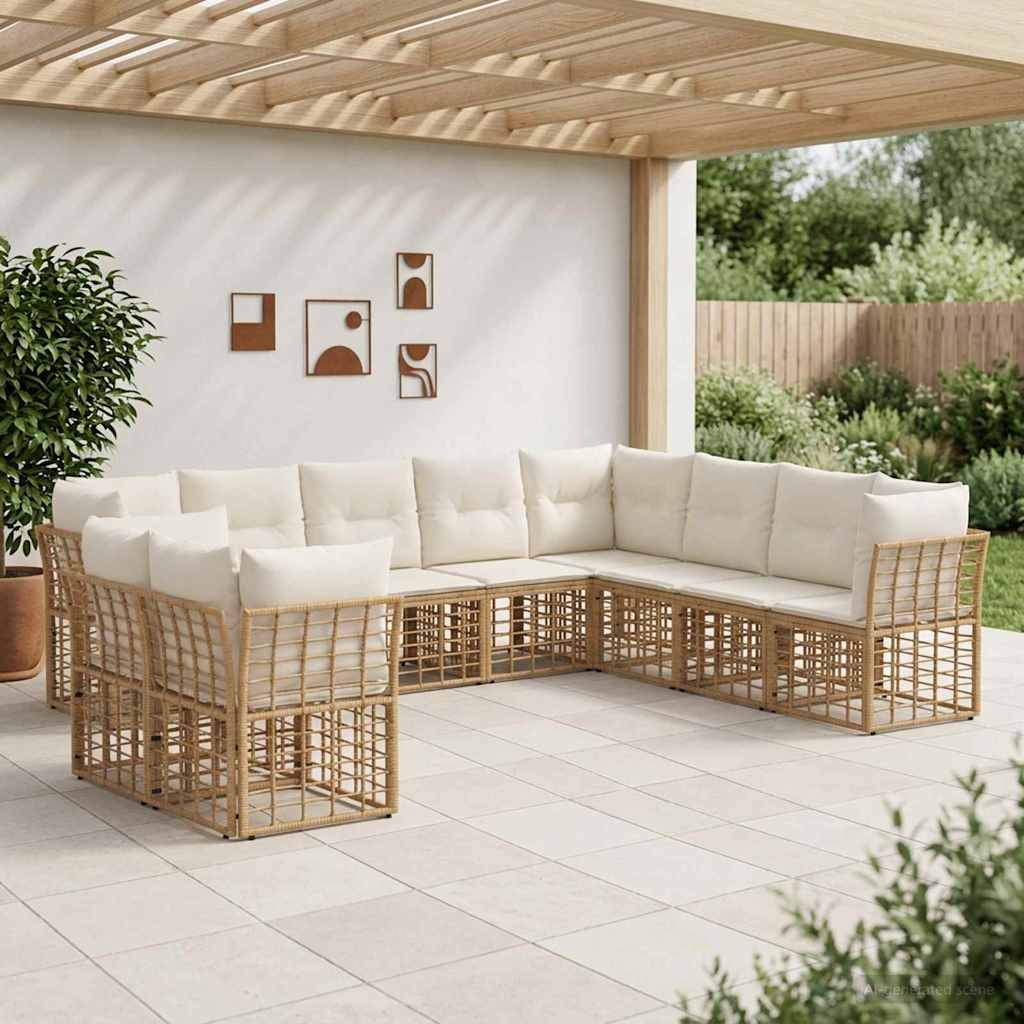 Set di divani da esterno Naturale Poliestere | homemem39