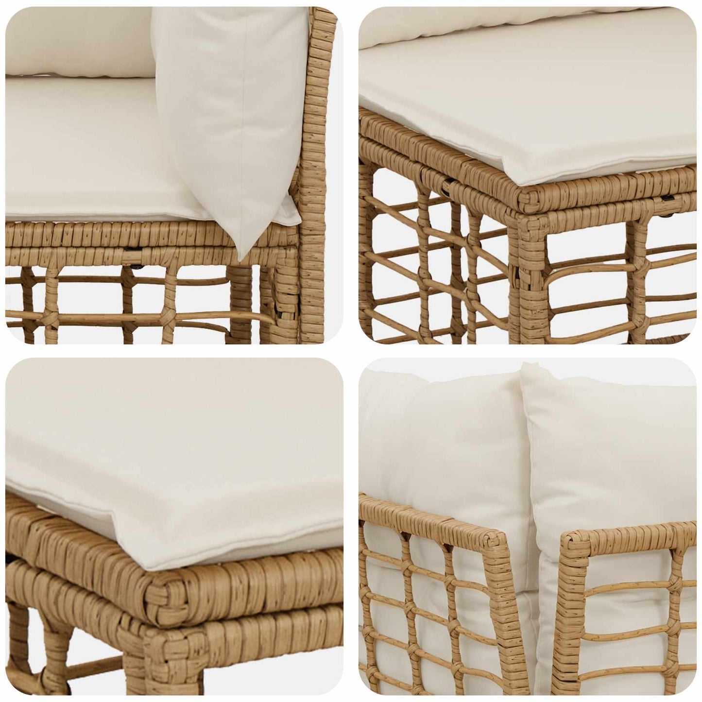Set di divani da esterno Naturale Poliestere | homemem39