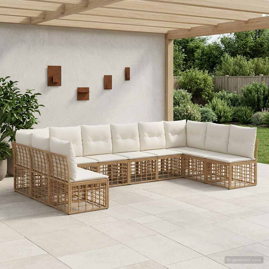 Set di divani da esterno Naturale Poliestere | homemem39