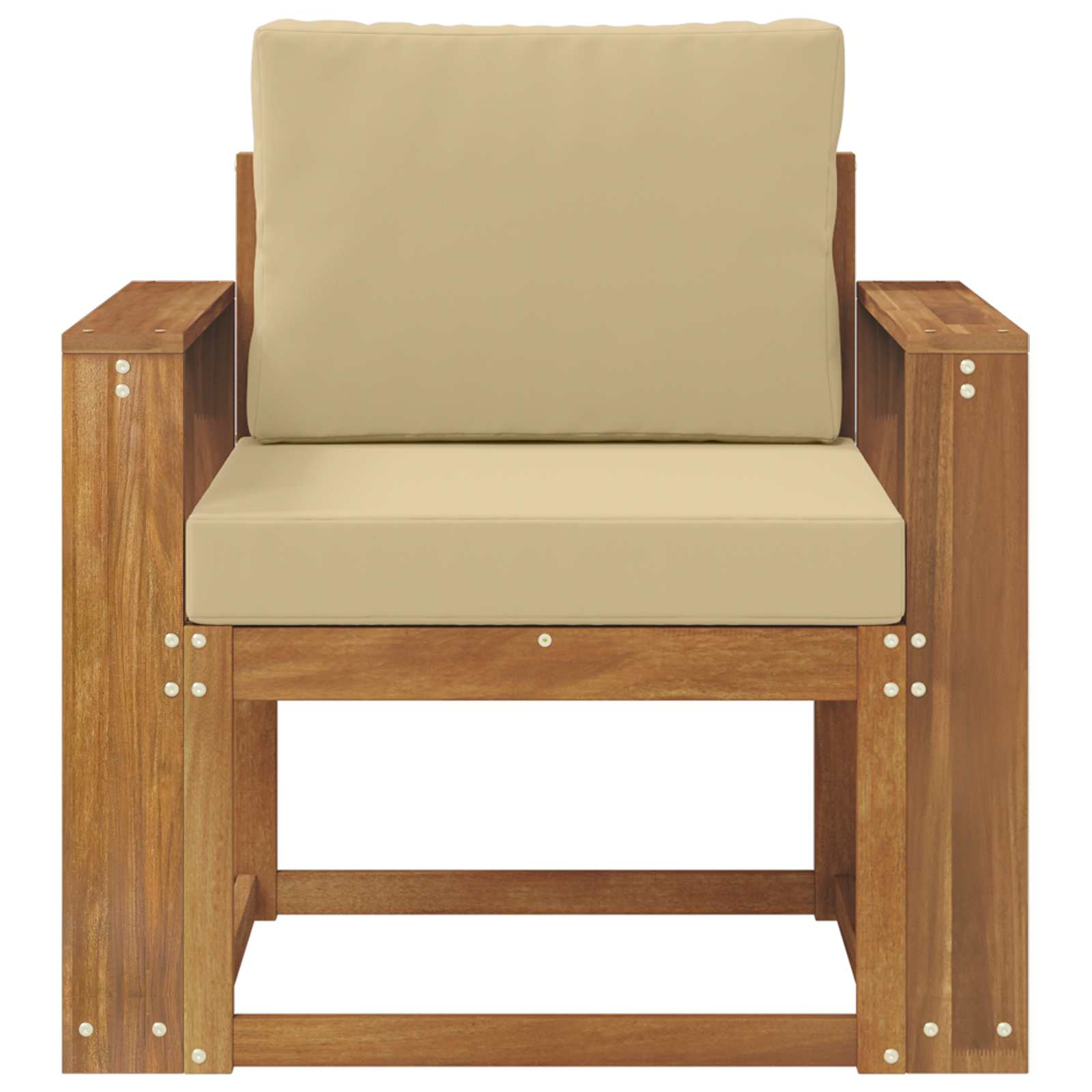 Divano da esterno Legno di Acacia Massello e Poliestere | homemem39