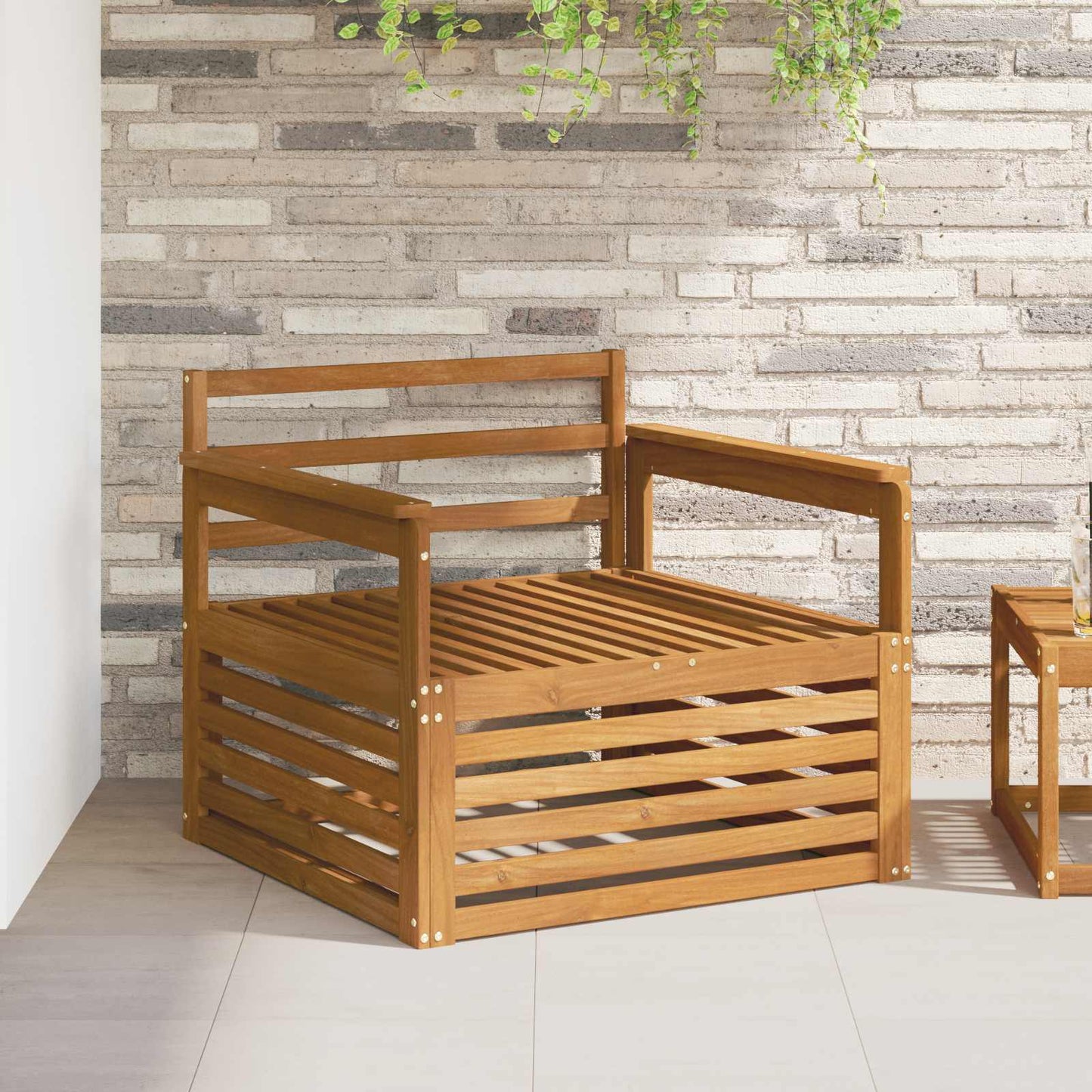 2 Pezzo Divano da esterno Naturale | homemem39