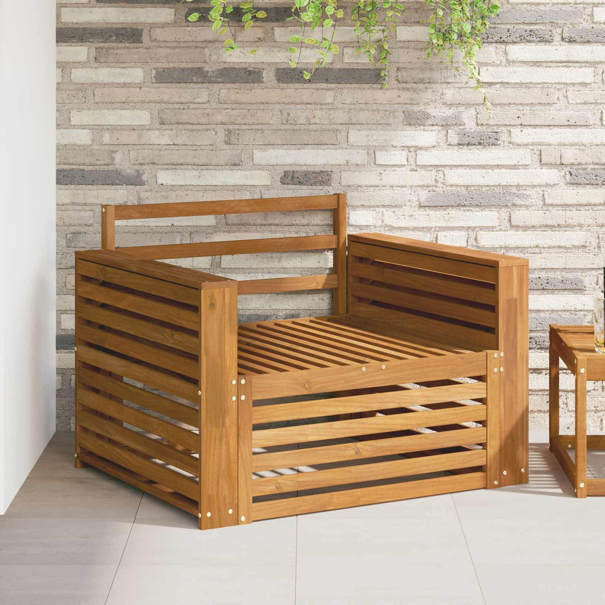 2 Pezzo Divano centrale per esterno Naturale 158 x 83 x 73 cm