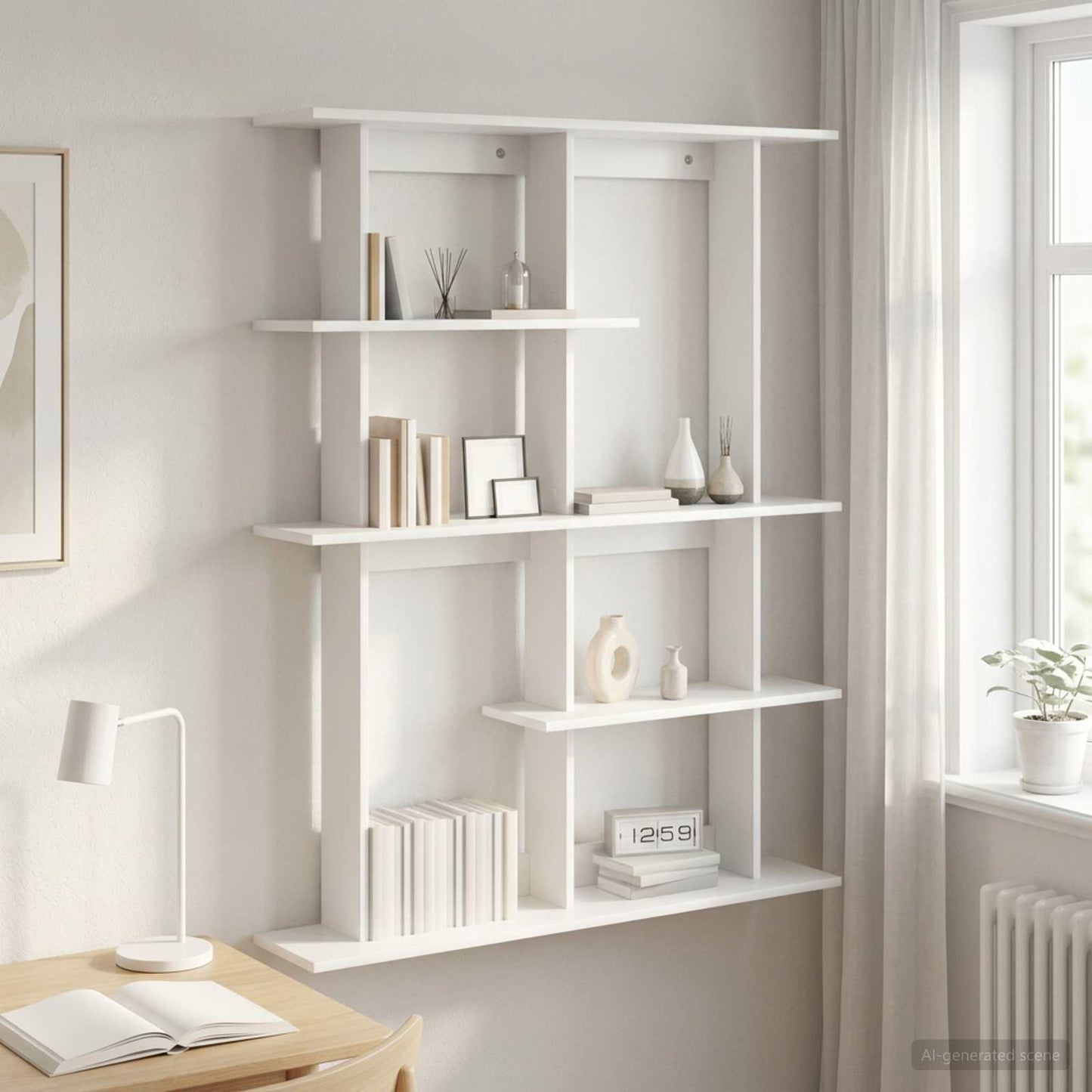 Scaffale da parete Bianco 102 x 20 x 130 cm | homemem39