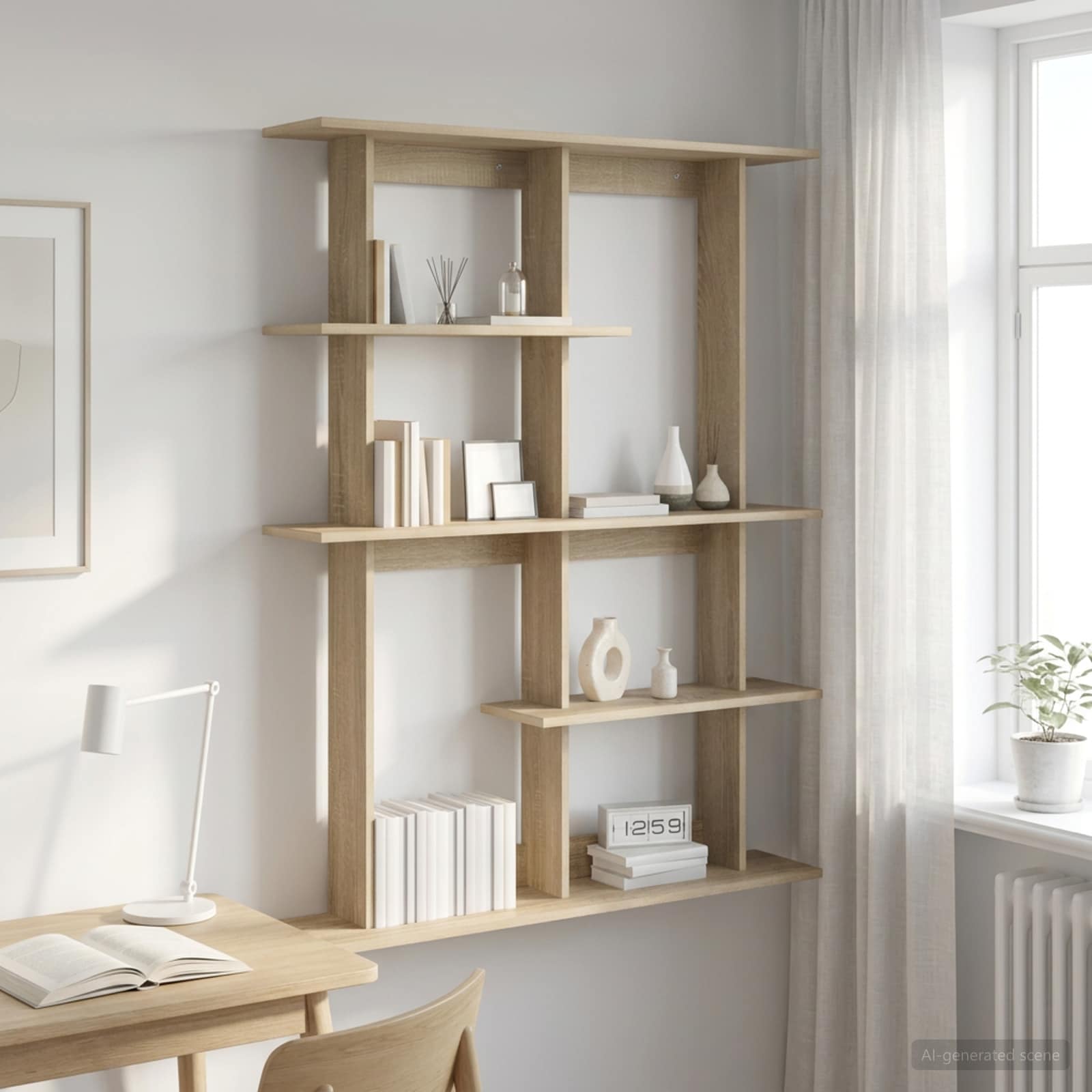 Scaffale da parete Rovere Sonoma 102 x 20 x 130 cm | homemem39