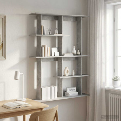 Scaffale da parete Grigio Cemento 102 x 20 x 130 cm | homemem39