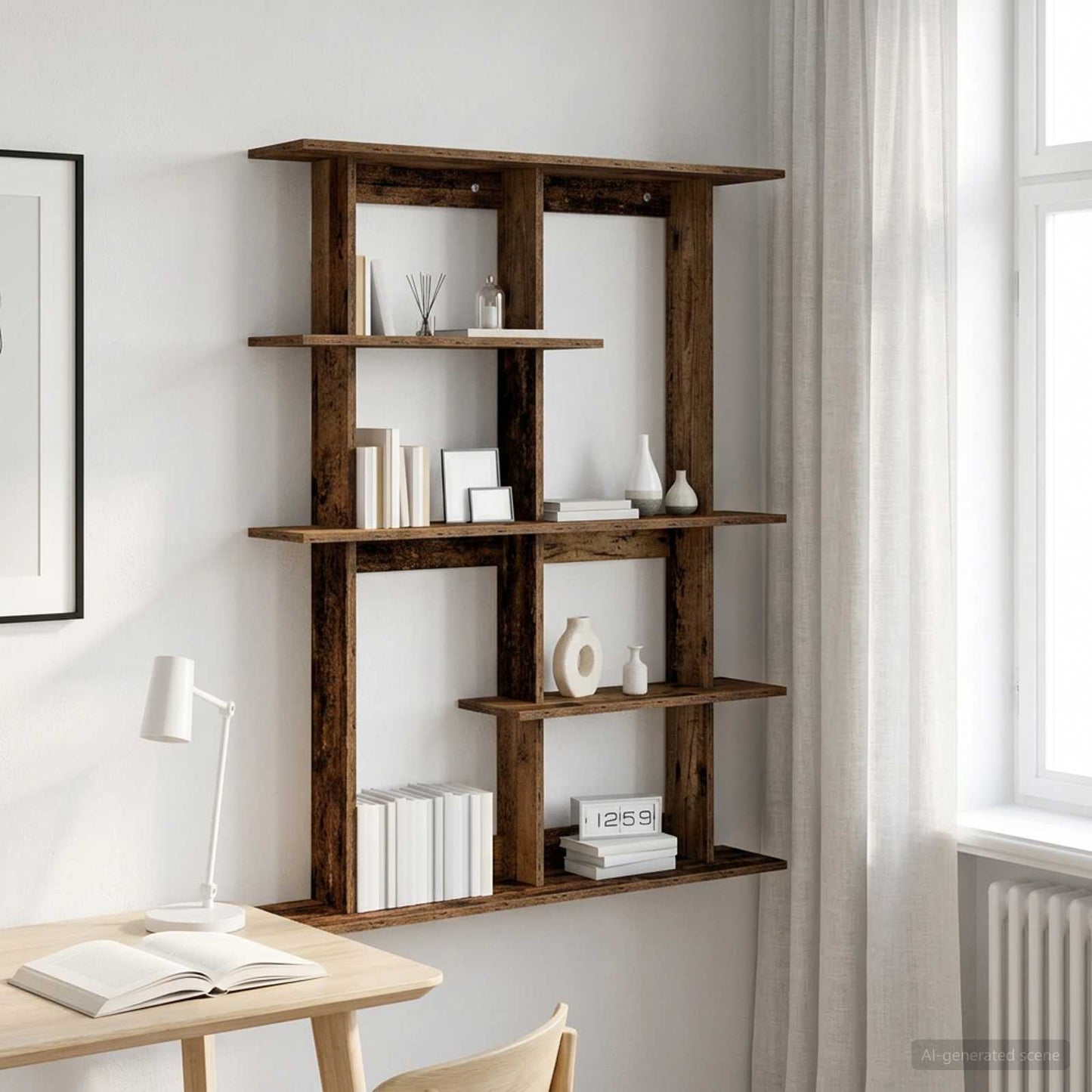 Scaffale da parete Legno antico 102 x 20 x 130 cm | homemem39
