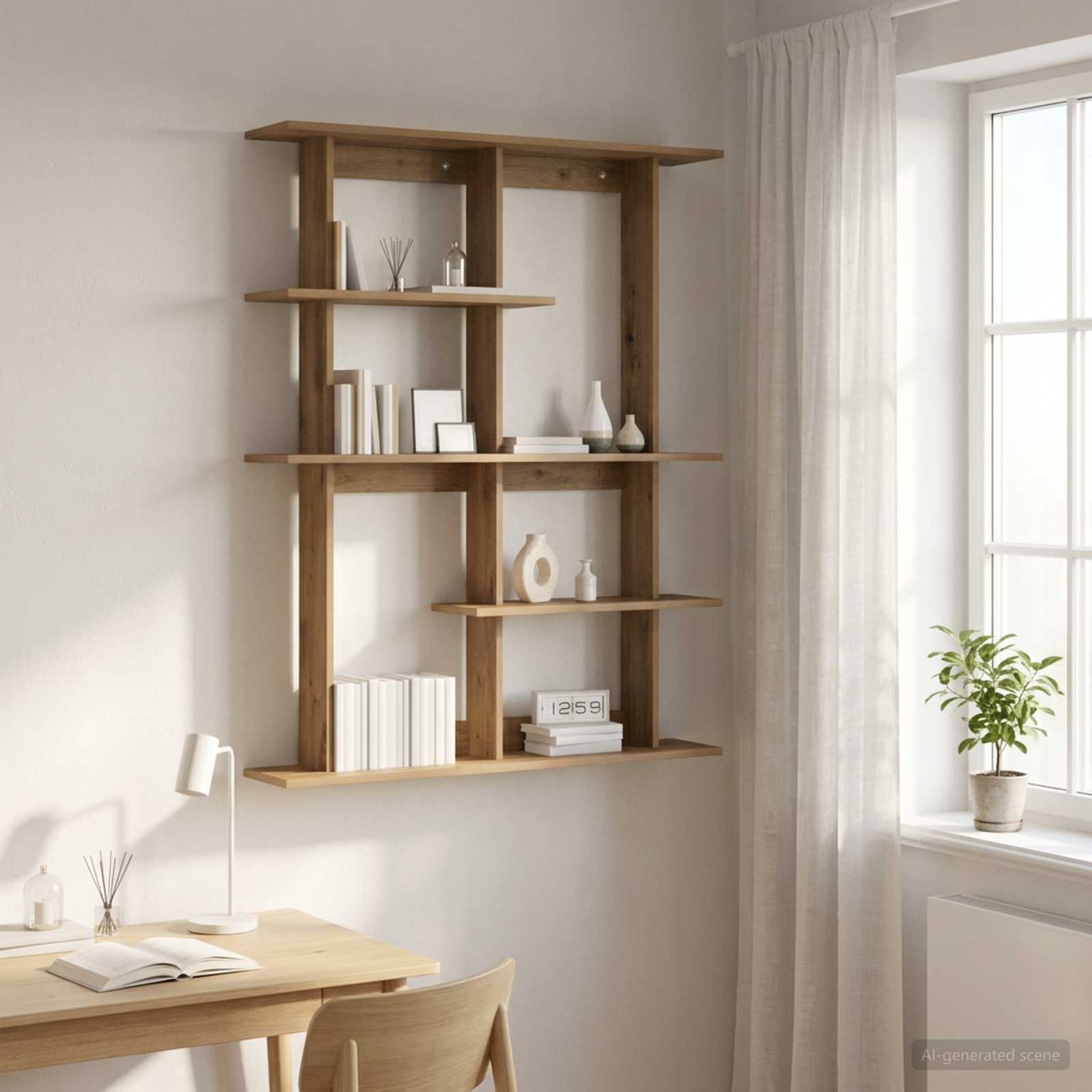 Scaffale da parete Rovere Artigianale 102 x 20 x 130 cm | homemem39