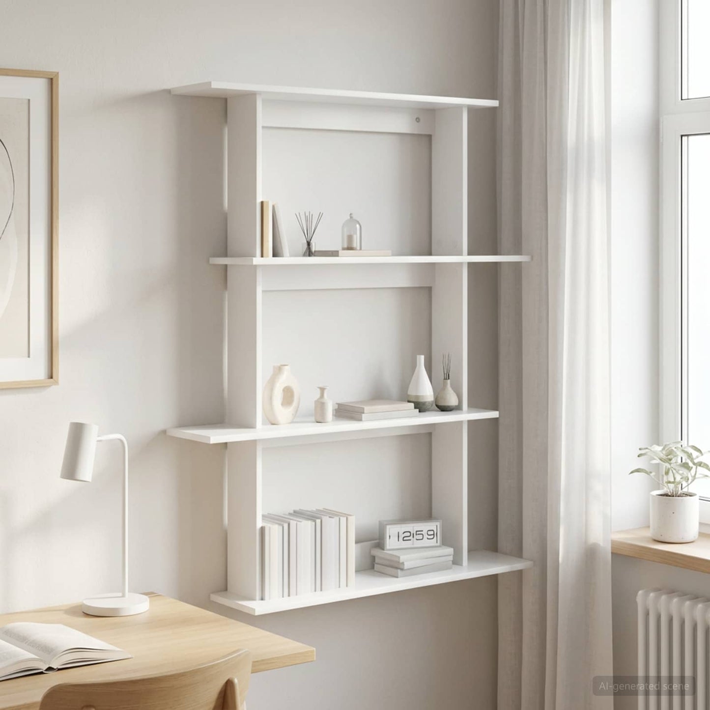 Scaffale da parete Bianco 100 x 20 x 126 cm | homemem39