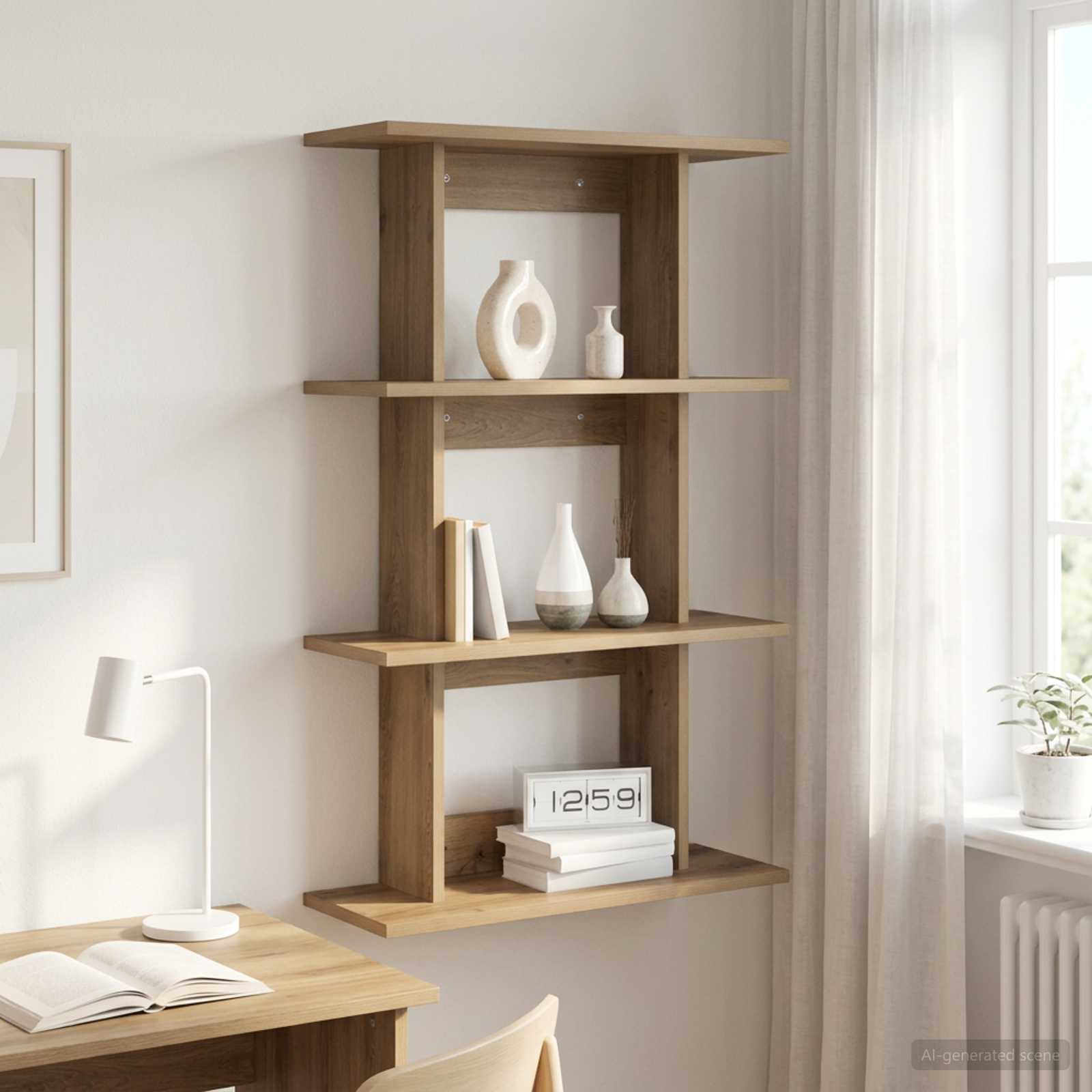 Scaffale da parete A parete Rovere Artigianale 56 x 20 x 90 cm | homemem39
